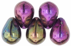 Lg. Tear Drops 8 x 6mm : Iris - Purple