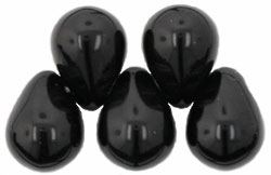 Lg. Tear Drops 8 x 6mm : Jet
