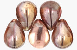 Lg. Tear Drops 8 x 6mm : Apollo - Gold