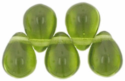 Lg. Tear Drops 8 x 6mm : Olivine
