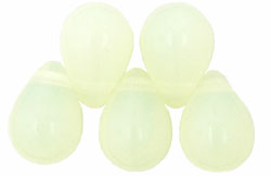 Lg. Tear Drops 8 x 6mm : Milky Jonquil