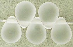 Lg. Tear Drops 8 x 6mm : Matte - Crystal
