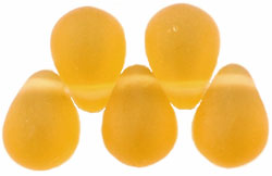 Lg. Tear Drops 8 x 6mm : Matte - Med Topaz
