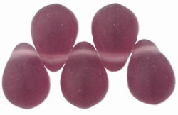 Lg. Tear Drops 8 x 6mm : Matte - Med Amethyst