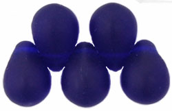 Lg. Tear Drops 8 x 6mm : Matte - Cobalt