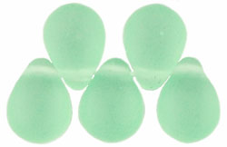 Lg. Tear Drops 8 x 6mm : Matte - Peridot