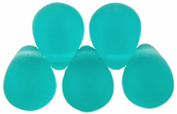 Lg. Tear Drops 8 x 6mm : Matte - Teal