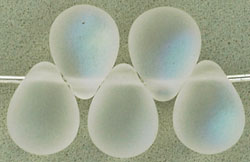 Lg. Tear Drops 8 x 6mm : Matte - Crystal AB