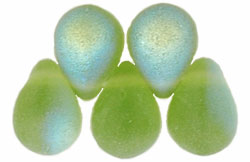 Lg. Tear Drops 8 x 6mm : Matte - Olivine AB