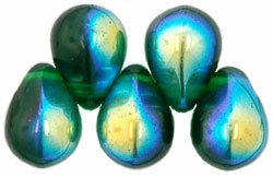 Lg. Tear Drops 8 x 6mm : Green AB