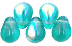 Lg. Tear Drops 8 x 6mm : Teal AB