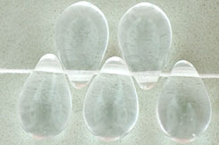 Lg. Tear Drops 9 x 6mm : Crystal