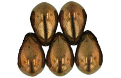 Lg. Tear Drops 9 x 6mm : Luster - Transparent Gold/Smokey Topaz