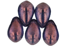Lg. Tear Drops 9 x 6mm : Luster - Transparent Denim Blue