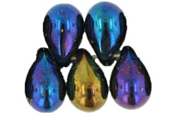 Lg. Tear Drops 9 x 6mm : Iris - Blue