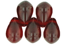 Lg. Tear Drops 9 x 6mm : Ruby