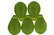Lg. Tear Drops 9 x 6mm : Matte - Olivine