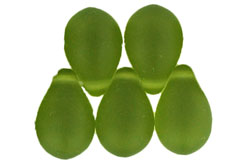 Lg. Tear Drops 9 x 6mm : Matte - Olivine