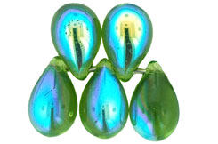 Lg. Tear Drops 9 x 6mm : Olivine AB