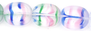 Oval Window Beads 14 x 12mm : Crystal/Color