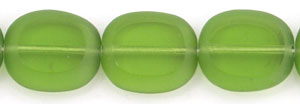 Oval Window Beads 14 x 12mm : Olivine