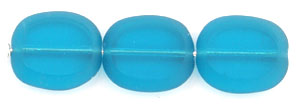 Oval Window Beads 14 x 12mm : Teal