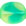 Oval Window Beads 12/14mm : Green/Blue