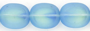 Oval Window Beads 14 x 12mm : Blue/Lt Green
