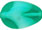 Drop Window Beads 18 x 12mm : Teal/White