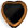 Heart Window Beads 15/15mm : Jet - Bronze