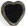 Heart Window Beads 15/15mm : Jet - Picasso