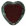 Heart Window Beads 15 x 15mm : Oxblood - Picasso