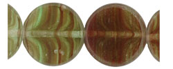 Polished Dime Beads 10mm : HurriCane Glass - Sundew