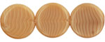 Coin Beads 20mm : Crystal/Beige