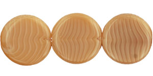 Coin Beads 20mm : Crystal/Beige
