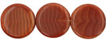Coin Beads 20mm : Chestnut Coral