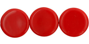 Coin Beads 20mm : Opaque Red