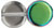 Dime Beads - Vitral/Iris 8 x 3mm : Crystal - Green Vitral