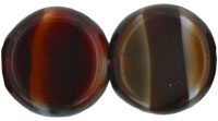 Dime Beads 8 x 3mm : Red w/Black Swirl