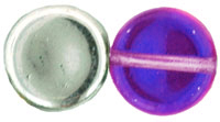 Dime Beads 8 x 3mm : Silver/Purple