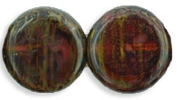 Dime Beads 8 x 3mm : HurriCane Glass - Mars Sunset - Picasso