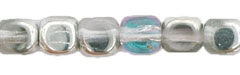 Cubes - 4mm : Silver/Pink/Crystal