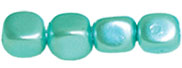 Pearl Coat - Cubes - 4mm : Pearl - Aqua