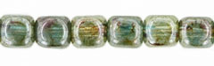 Cubes - 4mm : Luster - Transparent Green
