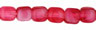Cubes - 4mm : Pearl/Fuchsia