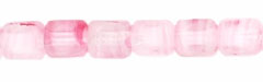 Cubes - 4mm : Crystal/Pink