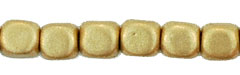 Cubes - 4mm : Matte - Metallic Flax