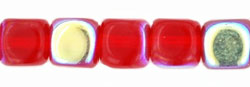 Cubes - 6 x 5mm : Siam Ruby AB