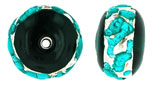 Silver Stripe Cushions 8/12mm: Green Emerald