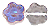 Flowers 10/10mm : Luster Blue Iris - Crystal